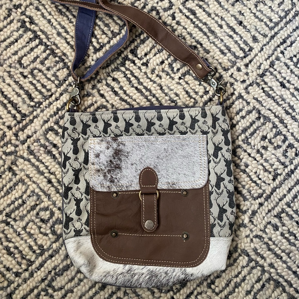 Stylish Brown and Cream Women's Bag